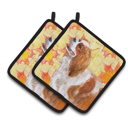 Carolines Treasures Cavalier Spaniel Fall Pair of Pot Holders BB9924PTHD
